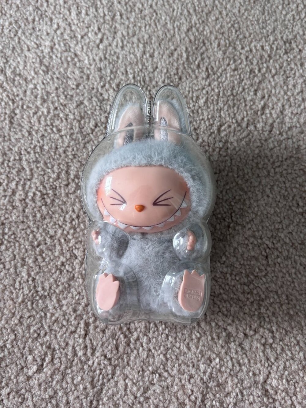Pop Mart The Monster Labubu Have a Seat Vinyl Plush Grey Hehe with Protection
